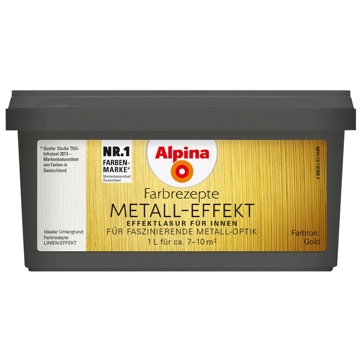 Alpina Farbrezepte Metall-Effekt Gold 1 Liter von Alpina