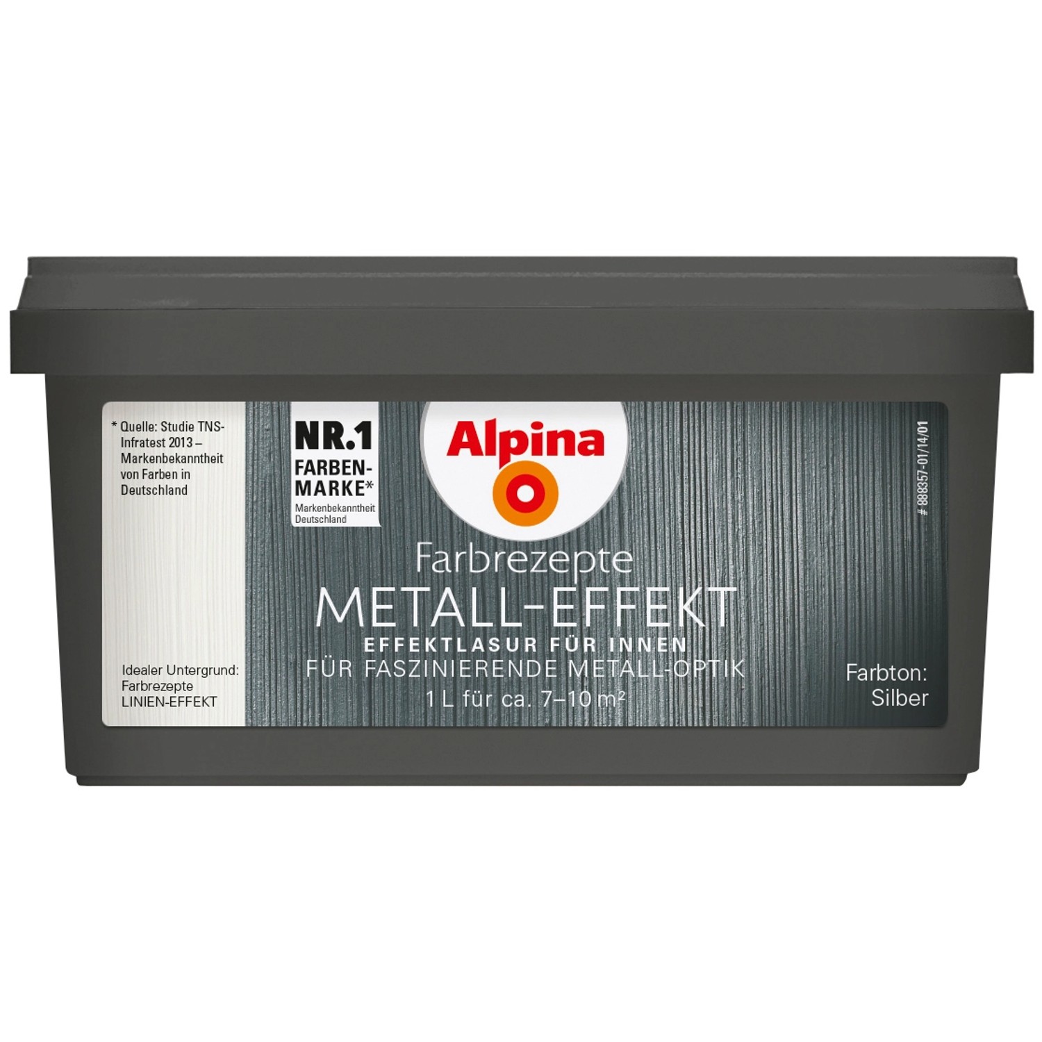 Alpina Farbrezepte Metall-Effekt Silber 1 Liter von Alpina