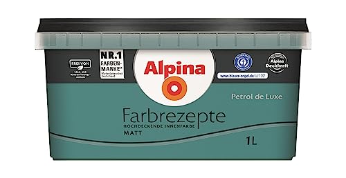 Alpina Farbrezepte Petrol de Luxe matt 1 Liter von Alpina