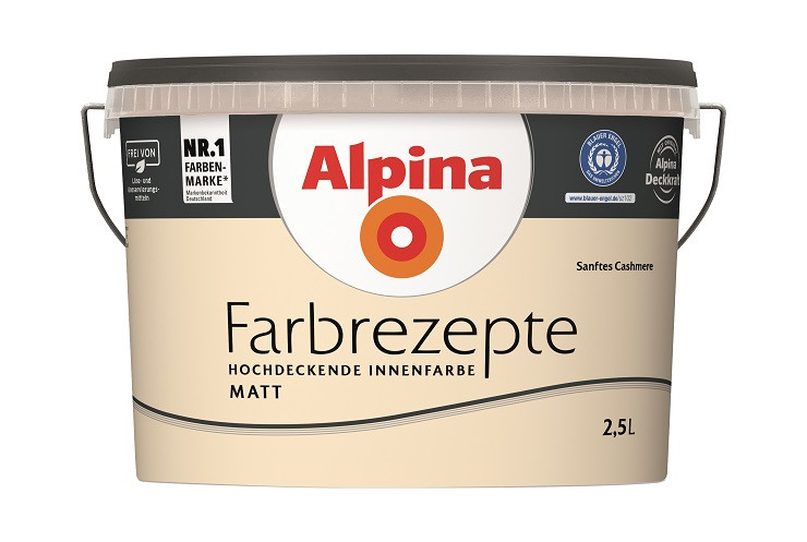 Alpina Farbrezepte Sanftes cremiges Cashmere matt 2,5 L von Alpina