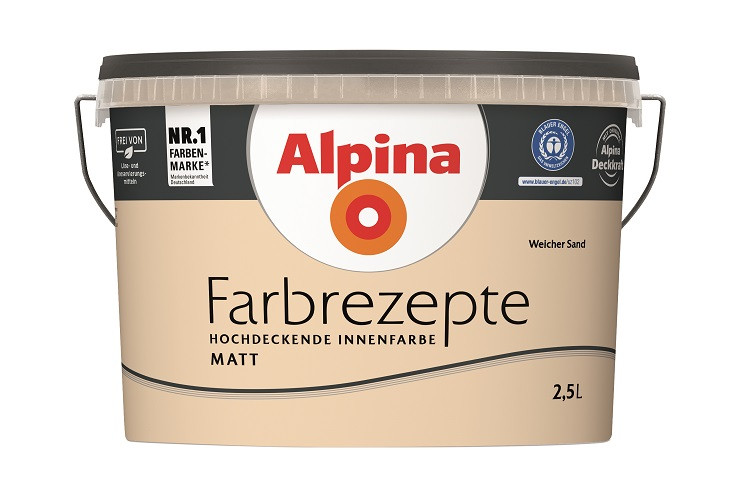 Alpina Farbrezepte Weicher Sand matt 2,5 L von Alpina