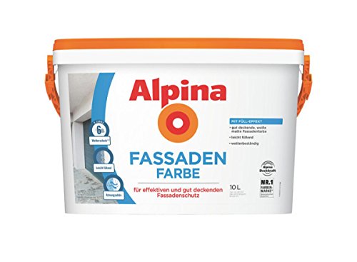 Alpina Fassadenfarbe 2,5 Liter weiß matt von Alpina
