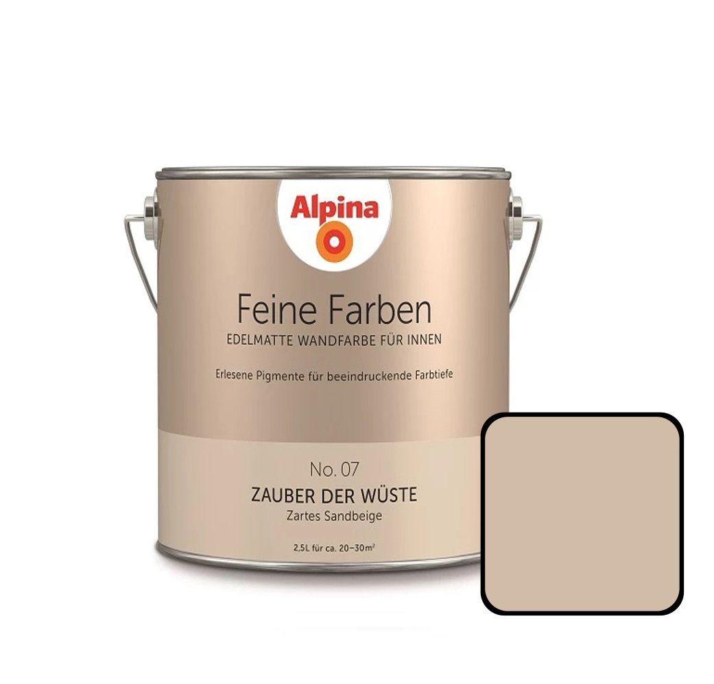 Alpina Feine Farben No. 07 Zauber der Wüste 2,5 L zartes sandbeige edelmatt von Alpina