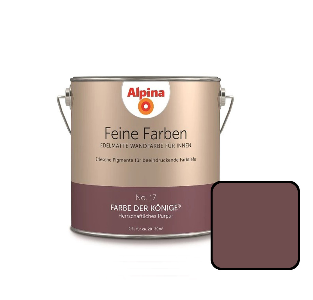 Alpina Feine Farben No. 17 Farbe der Könige 2,5 L herrschaftliches purpur edelmatt von Alpina