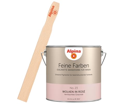 Alpina Feine Farben inkl. Rührstab – No. 23 Wolken in Rosé – edelmatte Innenfarbe - Wandfarben für einzigartige Farbwirkungen und Raumstimmungen – Verträumtes Graurosé - 2,5 Liter Alpina Feine Farben inkl. Rührstab – No. 23 Wolken in Rosé – edelmatte Innenfarbe - Wandfarben für einzigartige Farbwirkungen und Raumstimmungen – Verträumtes Graurosé - 2,5 Liter von Alpina