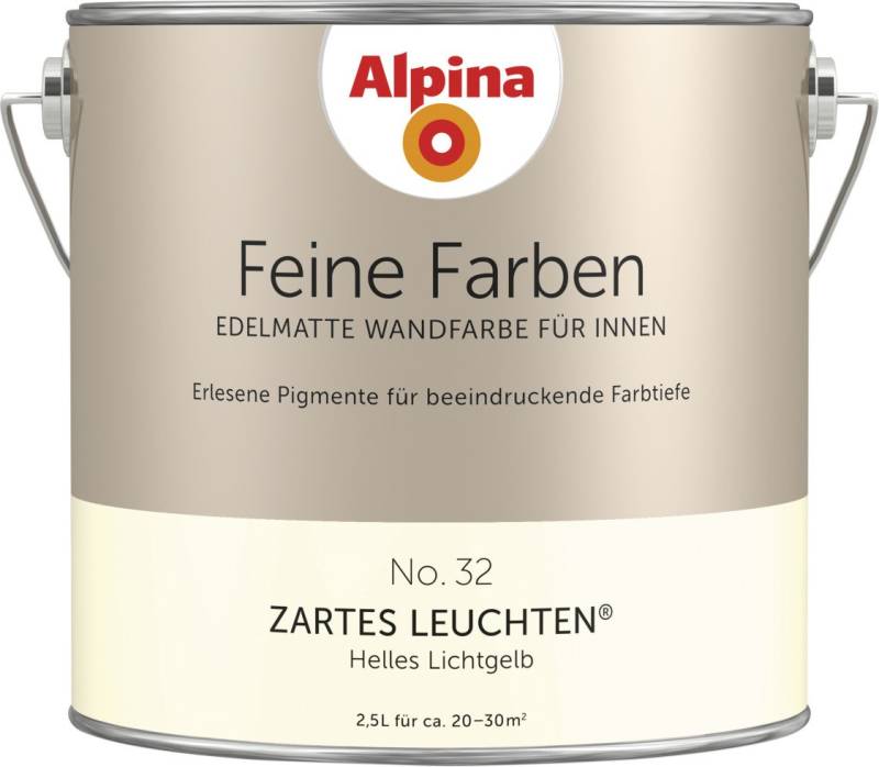 Alpina Feine Farben No. 32 Zartes Leuchten 2,5 L helles lichtgelb edelmatt von Alpina