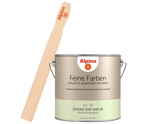 Alpina Feine Farben inkl. Rührstab – No. 38 Essenz der Natur – edelmatte Innenfarbe - Wandfarben für einzigartige Farbwirkungen und Raumstimmungen – Weiches Pastellgrün - 2,5 Liter Alpina Feine Farben inkl. Rührstab – No. 38 Essenz der Natur – edelmatte Innenfarbe - Wandfarben für einzigartige Farbwirkungen und Raumstimmungen – Weiches Pastellgrün - 2,5 Liter von Alpina