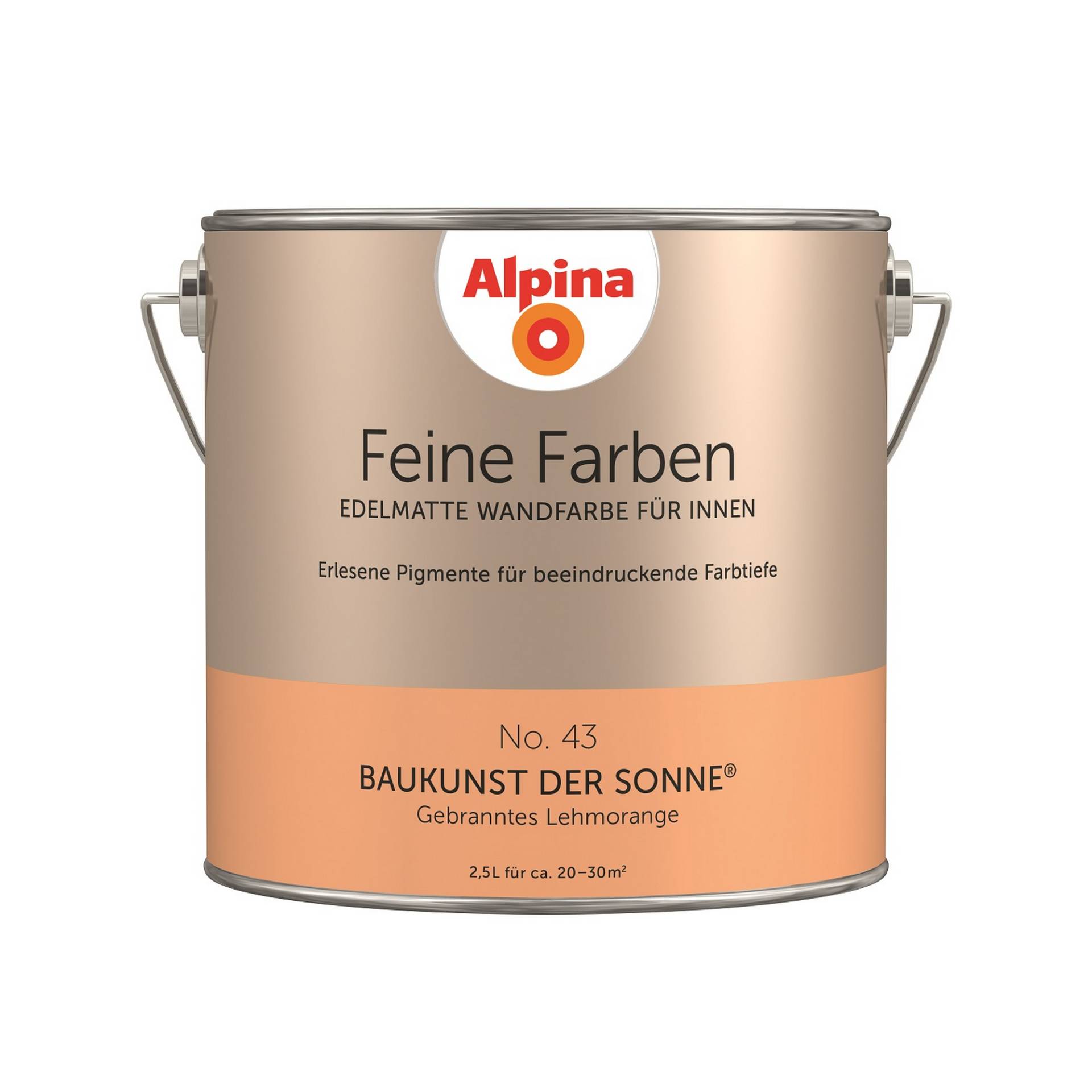 Alpina Feine Farben 'Baukunst der Sonne' orange seidenmatt 2,5 l von Alpina