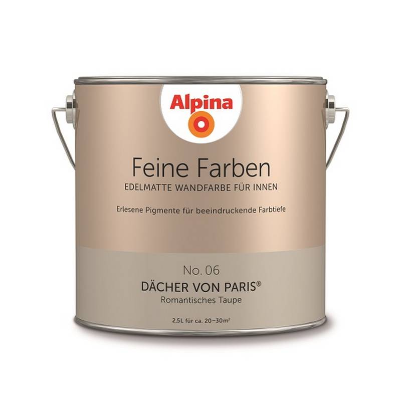 Alpina Feine Farben 'Dächer von Paris' taupe matt 2,5 l von Alpina