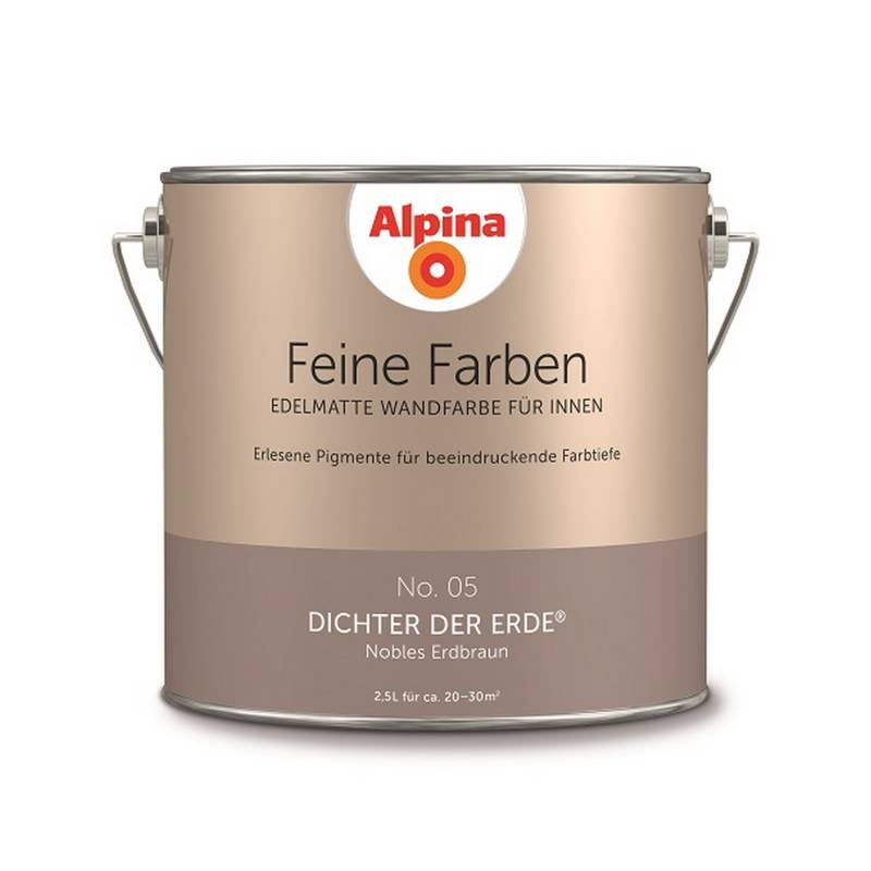 Alpina Feine Farben 'Dichter der Erde' erdbraun matt 2,5 l von Alpina