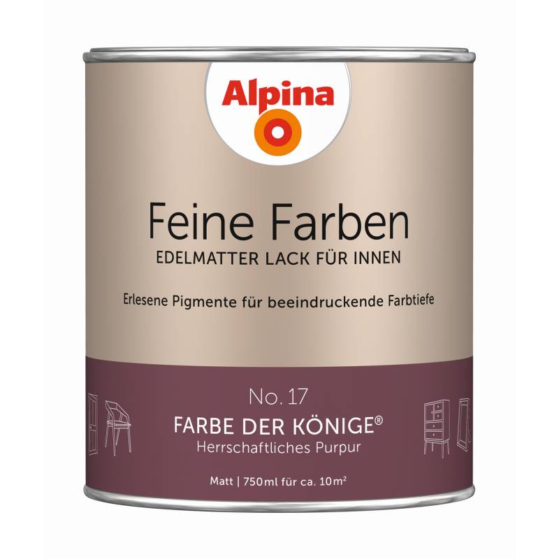 Alpina Feine Farben 'Farbe der Könige' purpurrot matt 750 ml Alpina Feine Farben 'Farbe der Könige' purpurrot matt 750 ml von Alpina