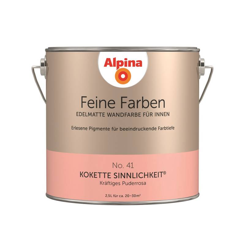 Alpina Feine Farben 'Kokette Sinnlichkeit' rosa seidenmatt 2,5 l von Alpina
