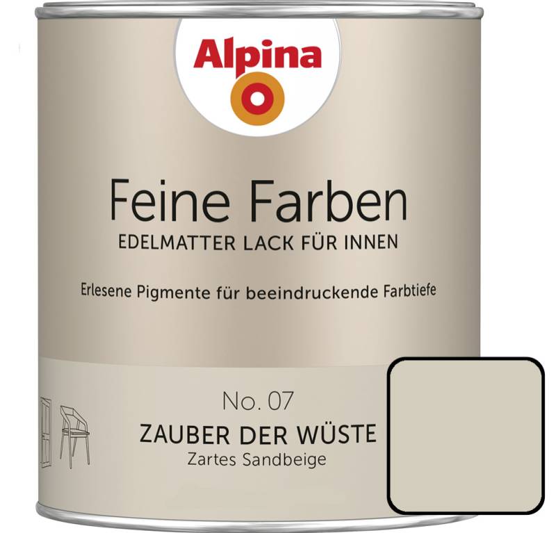 Alpina Feine Farben Lack No. 07 Zauber der Wüste  sandbeige edelmatt 750 ml von Alpina