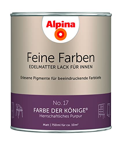 Alpina Feine Farben Lack No. 17 Farbe der Könige® edelmatt 750ml - Herrschaftliches Purpur von Alpina