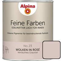 Feine Farben Lack No. 23 Wolken in Rosé graurosé edelmatt 750 ml Buntlacke - Alpina von Alpina