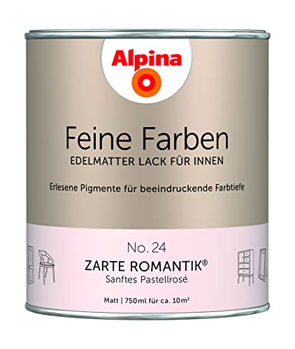 Alpina Feine Farben Lack No. 24 Zarte Romantik® edelmatt 750ml - Sanftes Pastellrosé von Alpina