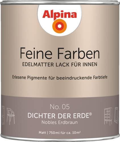 Alpina Feine Farben Lack No. 35 Wiege des Aromas edelmatt 750ml - Erlesenes Graubeige von Alpina