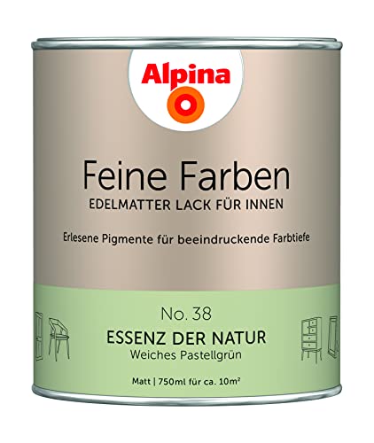 Alpina Feine Farben Lack No. 38 Essenz der Natur edelmatt 750ml - Weiches Pastellgrün von Alpina