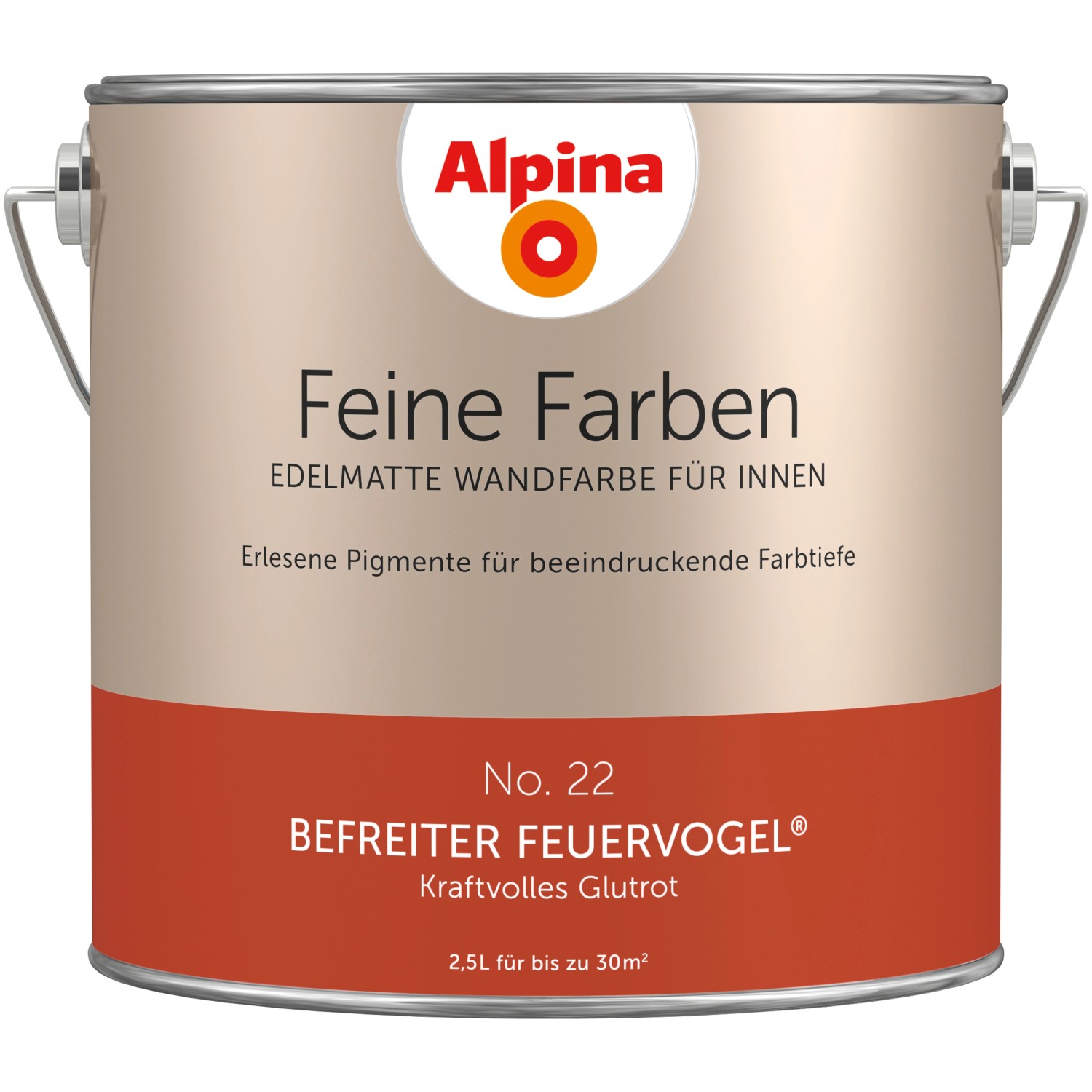 Alpina Feine Farben No. 22 Befreiter Feuervogel® Rot edelmatt 2,5 l von Alpina