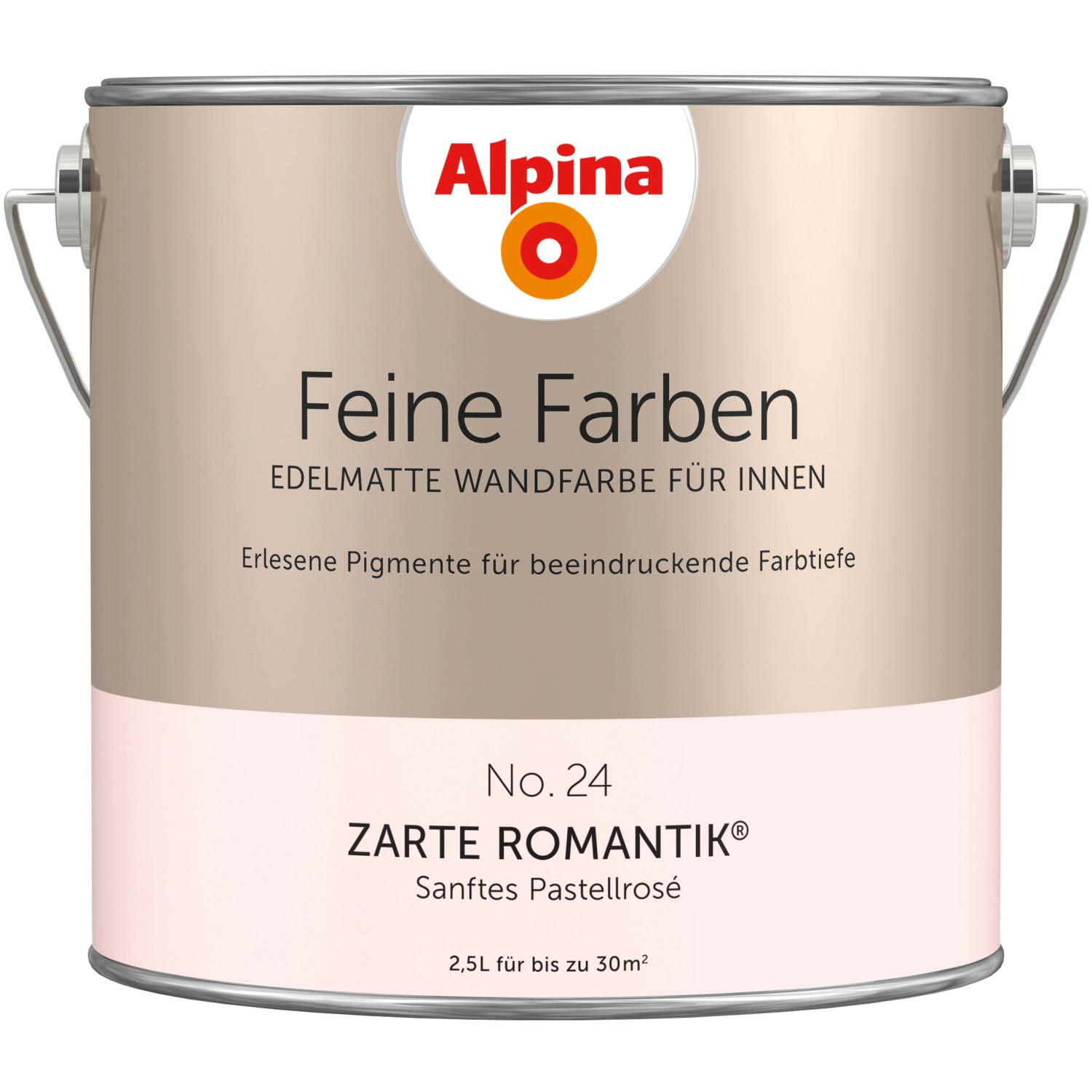 Alpina Feine Farben No. 24  Zarte Romantik® Rose edelmatt 2,5 l von Alpina