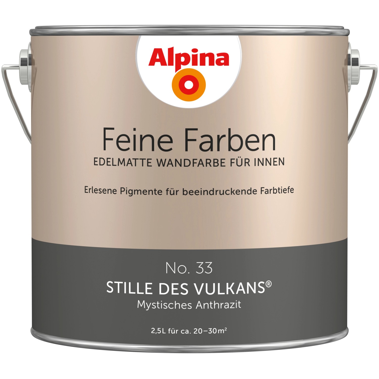 Alpina Feine Farben No. 33 Stille des Vulkans® Anthrazit edelmatt 2,5 l von Alpina