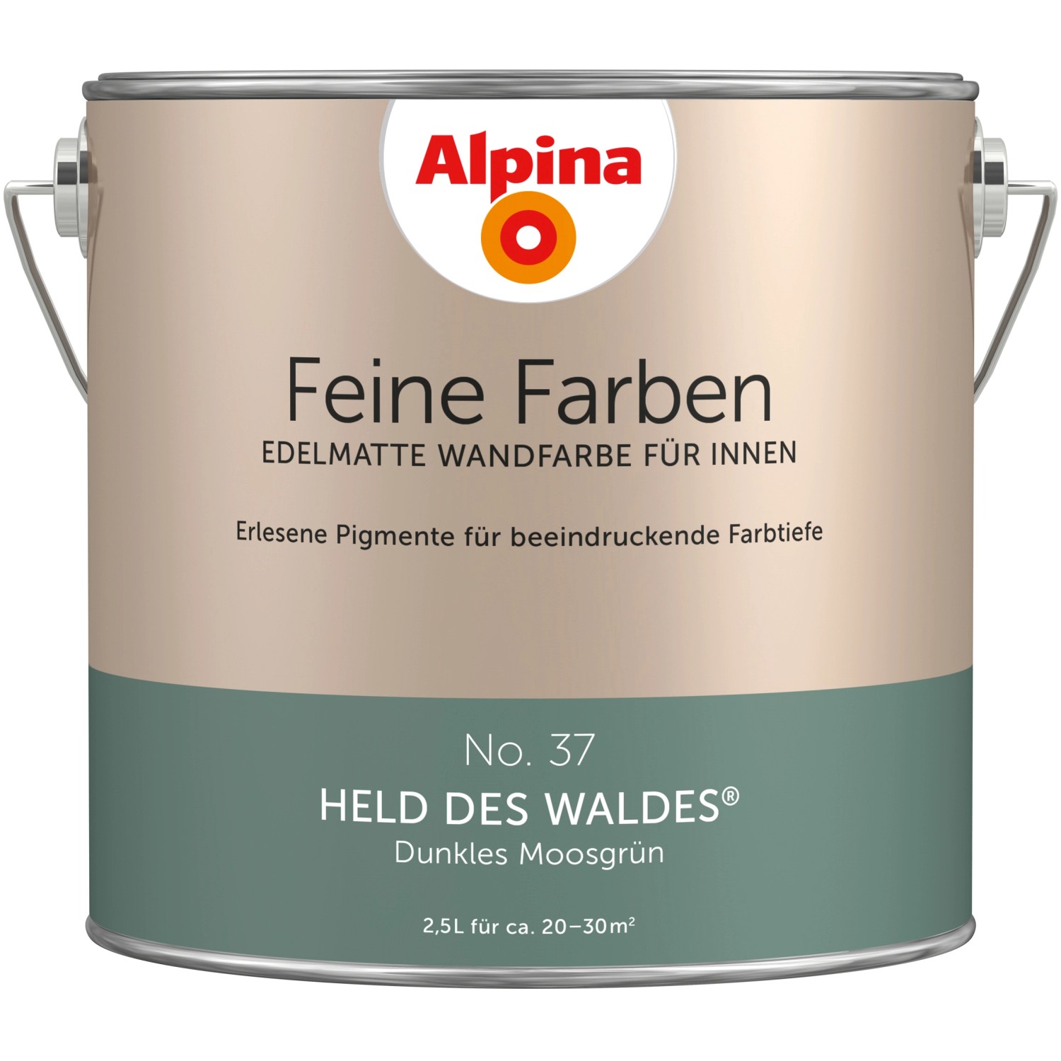 Alpina Feine Farben No. 37 Held des Waldes® Moosgrün edelmatt 2,5 l von Alpina