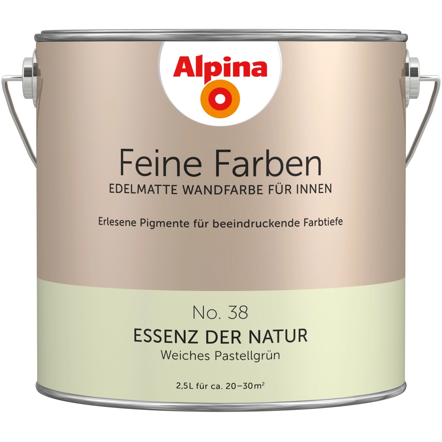 Alpina Feine Farben No. 38 Essenz der Natur Pastellgrün edelmatt 2,5 l von Alpina