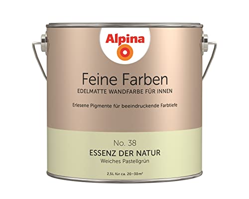 Alpina Feine Farben No. 38 Essenz der Natur edelmatt 2,5 Liter - Weiches Pastellgrün von Alpina