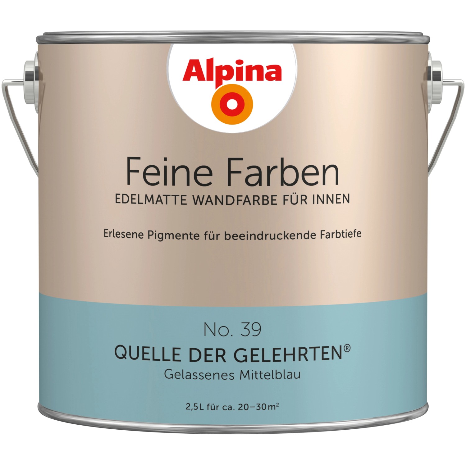 Alpina Feine Farben No. 39 Quelle der Gelehrten® Blau edelmatt 2,5 l von Alpina