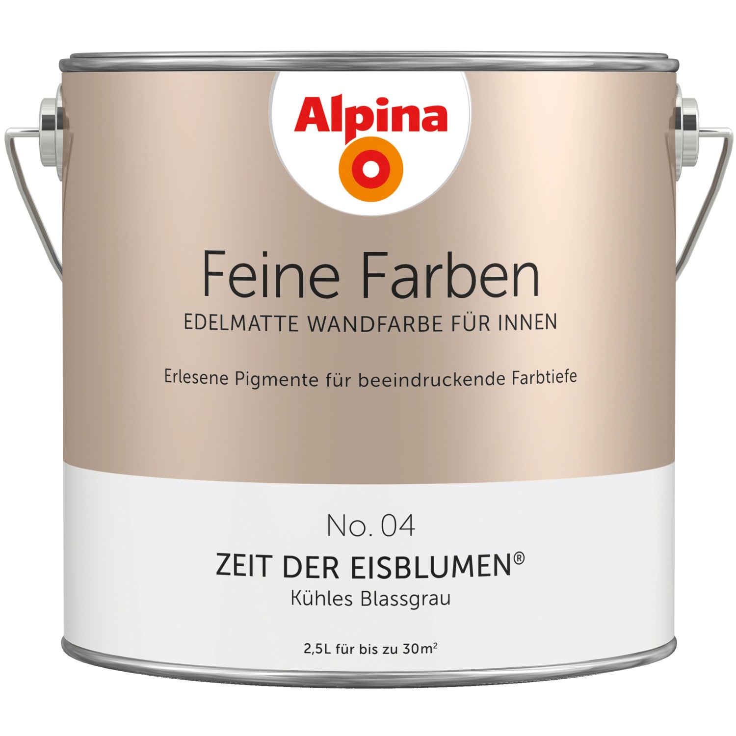 Alpina Feine Farben No. 4 Zeit der Eisblumen® Blaugrau edelmatt 2,5 l von Alpina