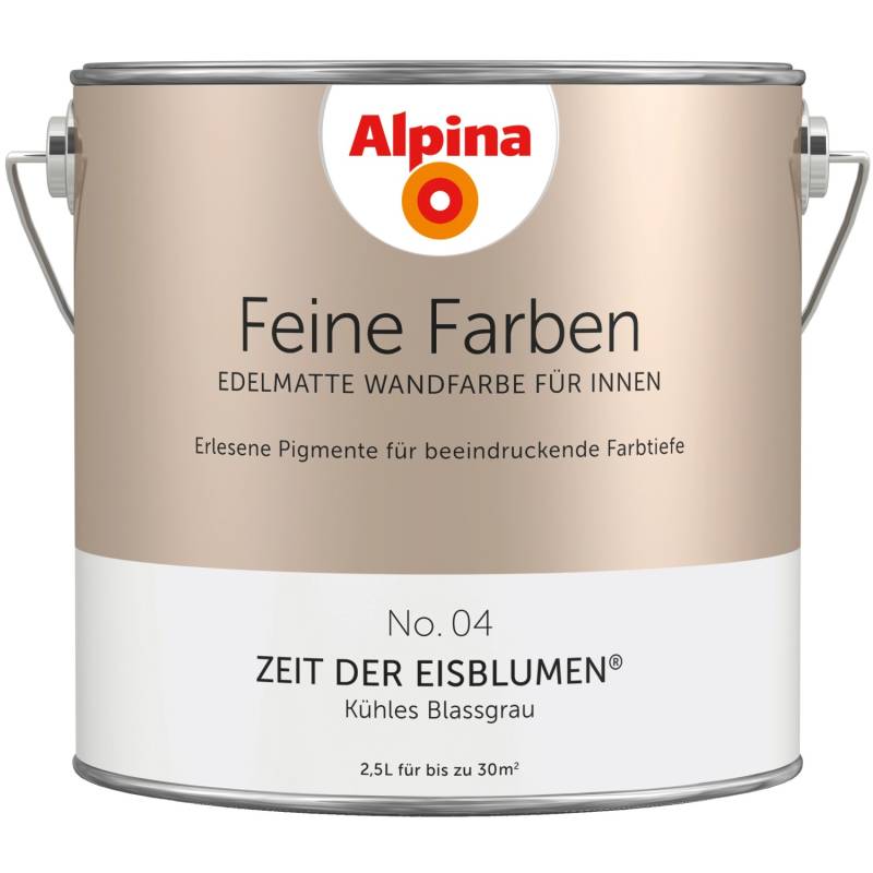 Alpina Feine Farben No. 4 Zeit der Eisblumen® Blaugrau edelmatt 2,5 l von Alpina