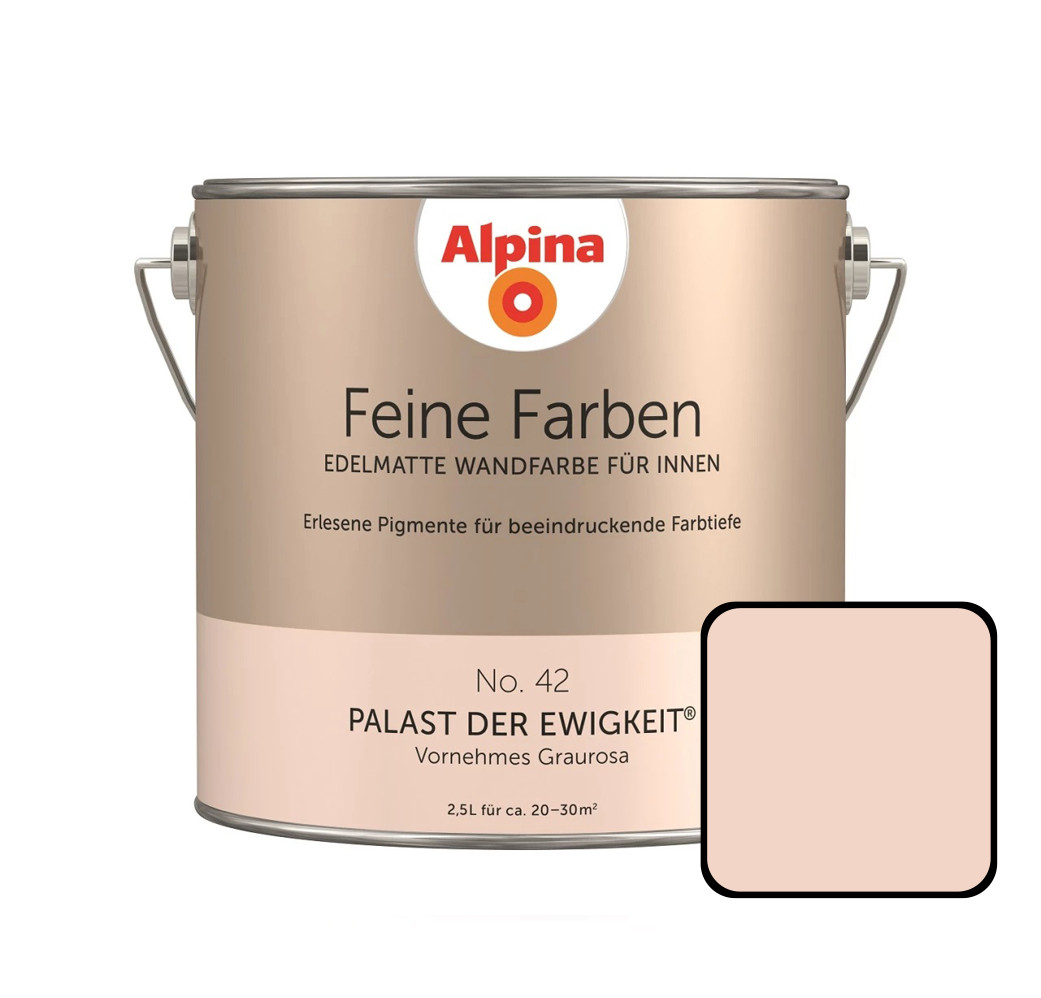 Alpina Feine Farben No. 42 Palast der Ewigkeit 2,5 L vornehmes graurosa edelmatt von Alpina