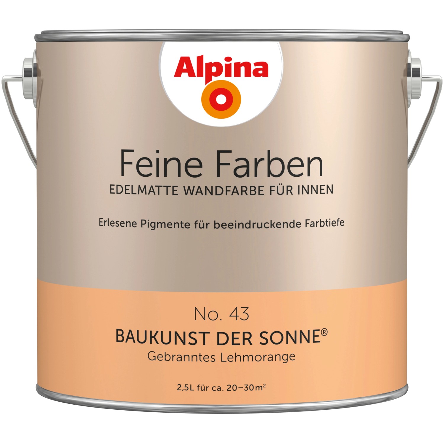 Alpina Feine Farben No. 43 Baukunst der Sonne® Orange edelmatt 2,5 l von Alpina