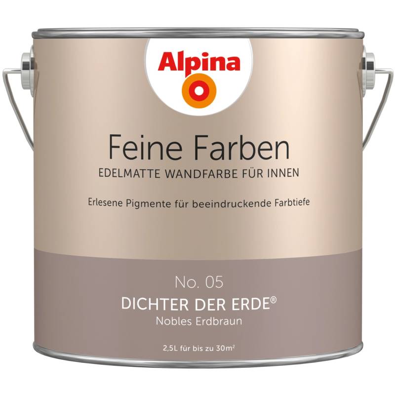 Alpina Feine Farben No. 5 Dichter der Erde® Braun edelmatt 2,5 l von Alpina