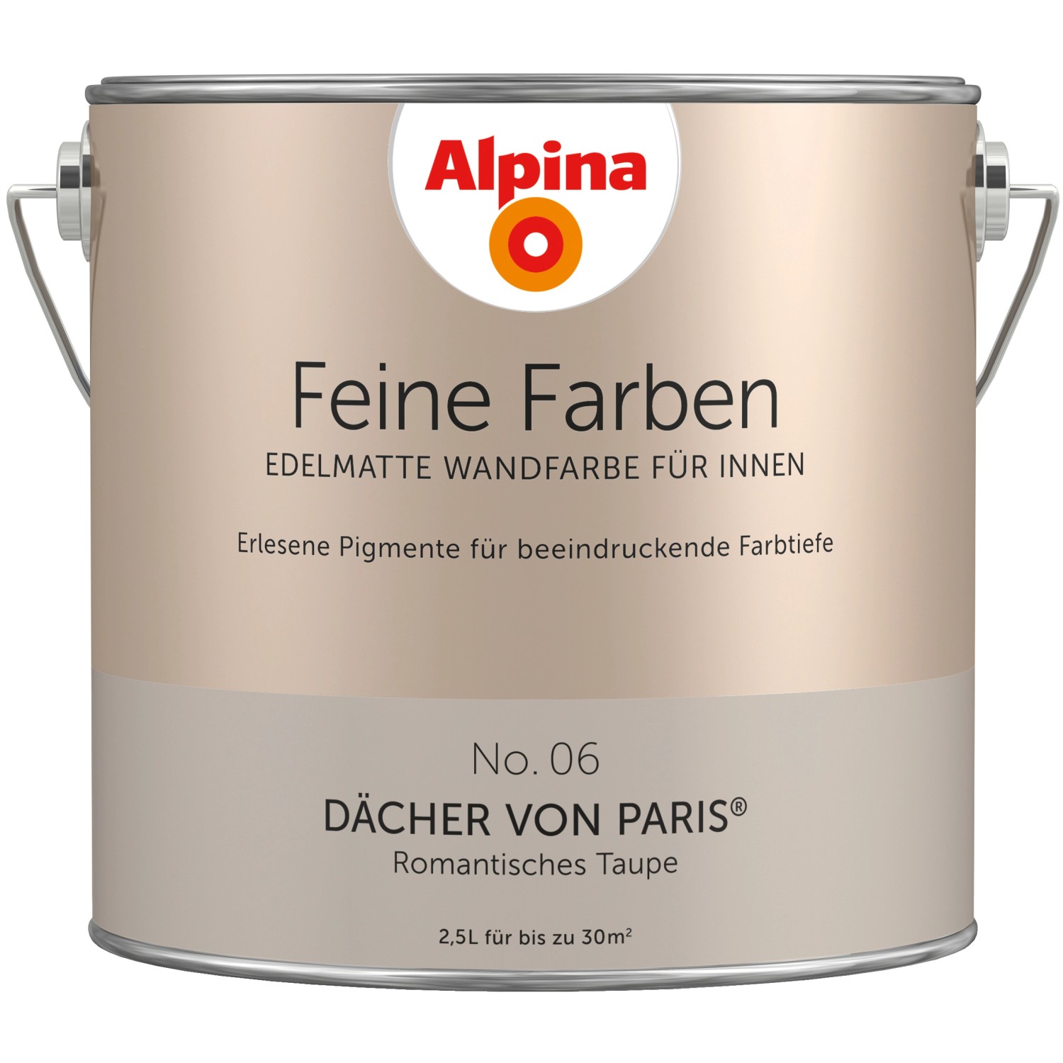 Alpina Feine Farben No. 6 Dächer von Paris® Taupe edelmatt 2,5 l von Alpina