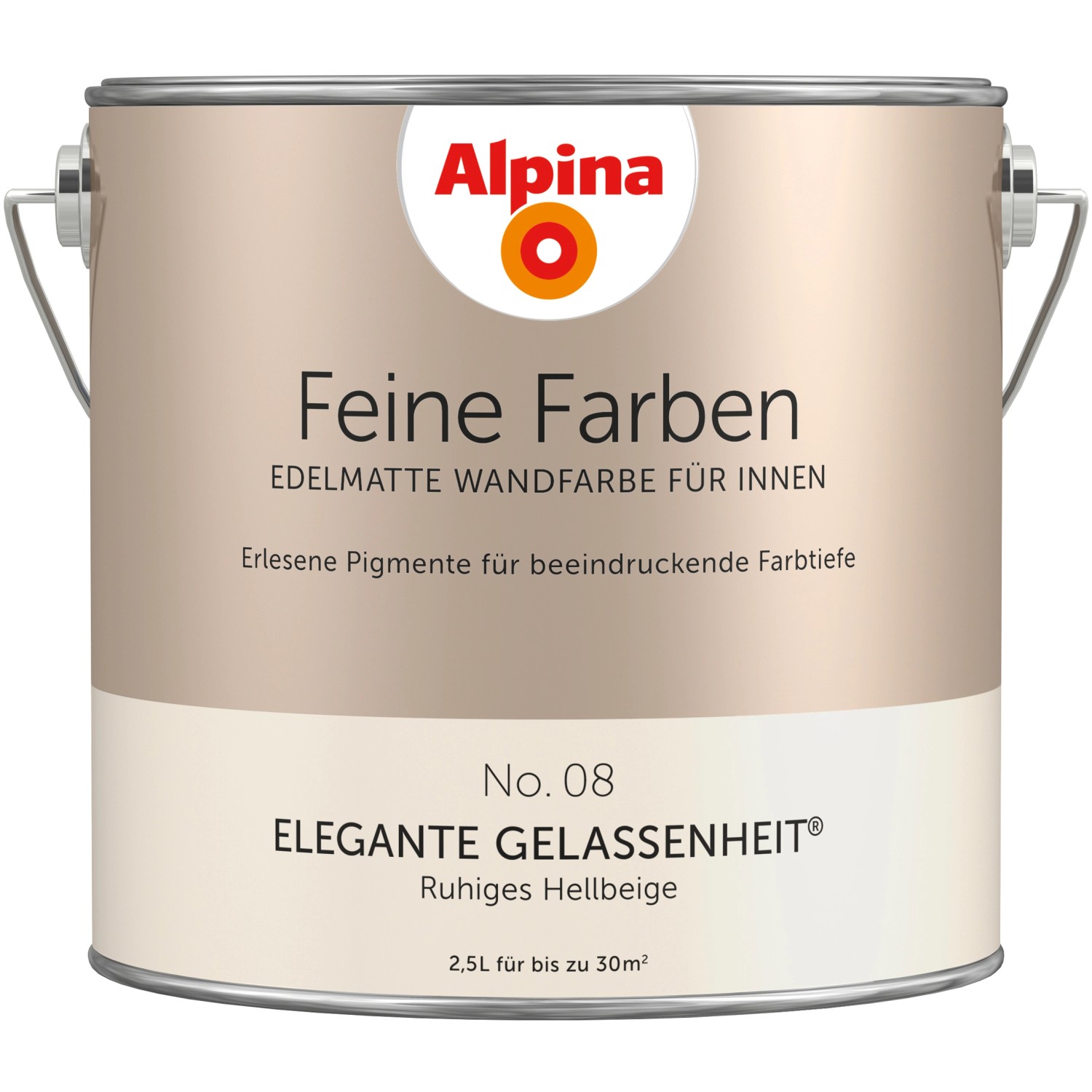 Alpina Feine Farben No. 8 Elegante Gelassenheit® Hellbeige edelmatt 2,5 l von Alpina
