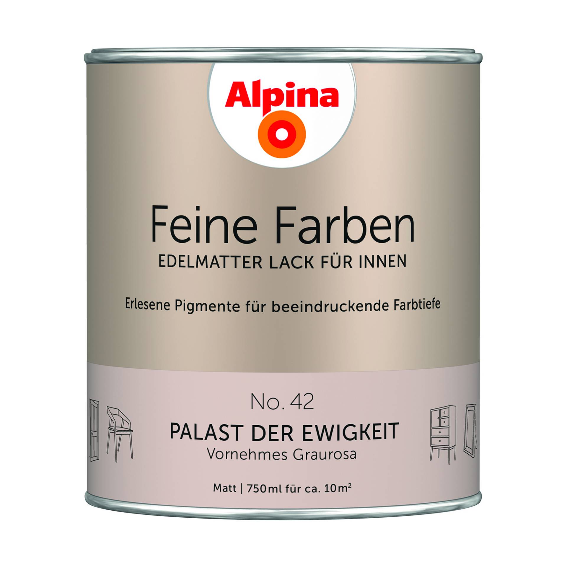 Alpina Feine Farben 'Palast der Ewigkeit' cremebeige matt 750 ml von Alpina