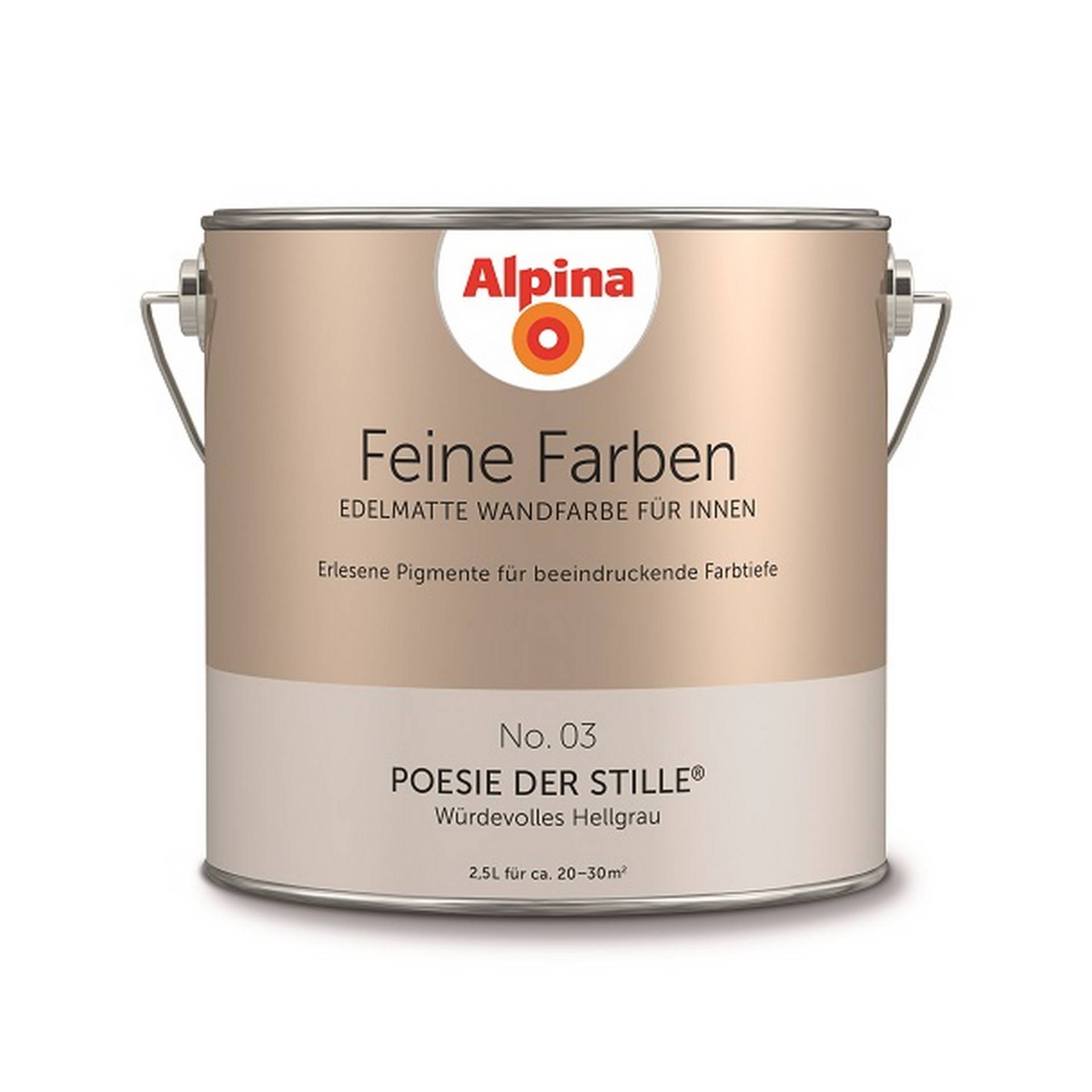 Alpina Feine Farben 'Poesie der Stille' hellgrau matt 2,5 l von Alpina