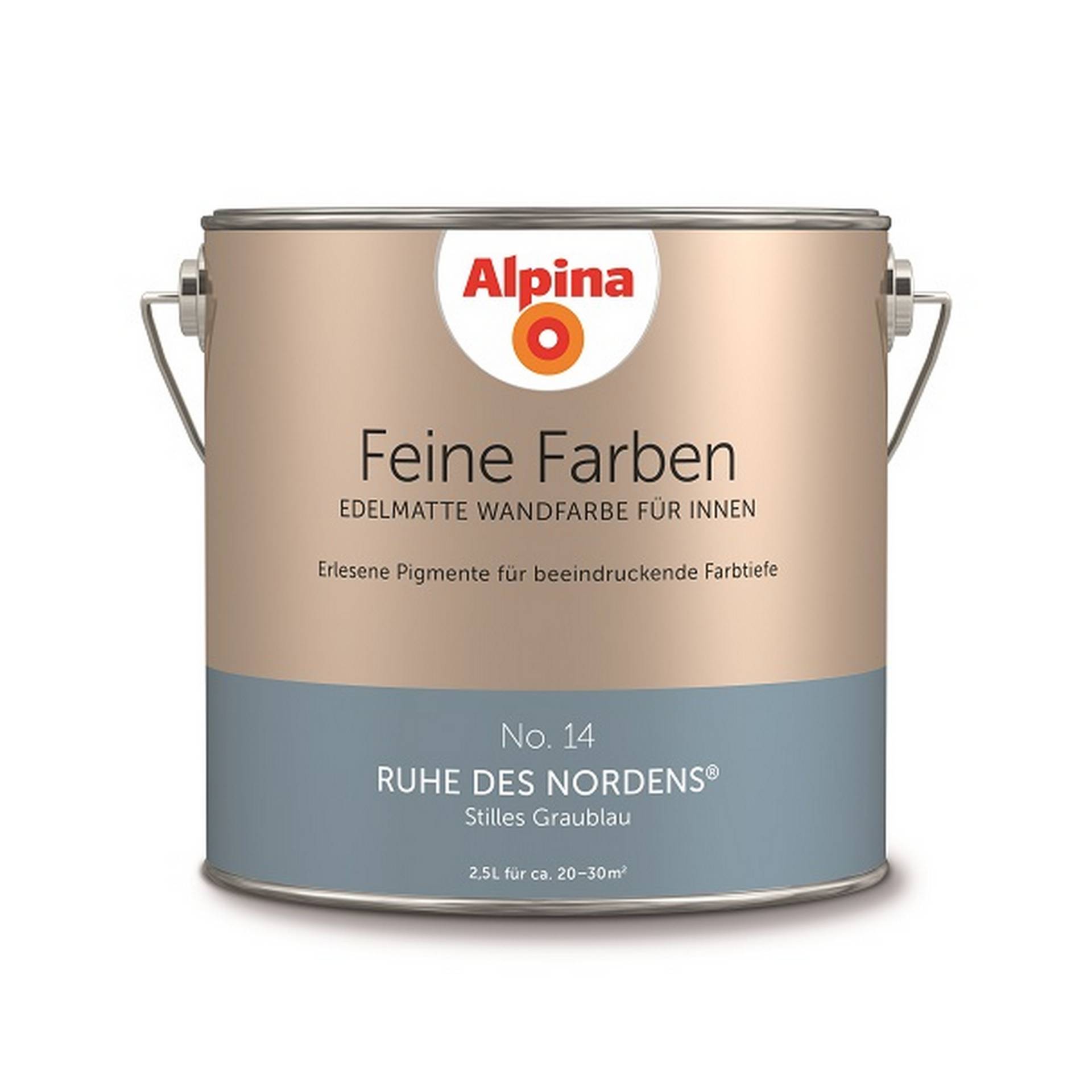 Alpina Feine Farben 'Ruhe des Nordens' graublau matt 2,5 l von Alpina