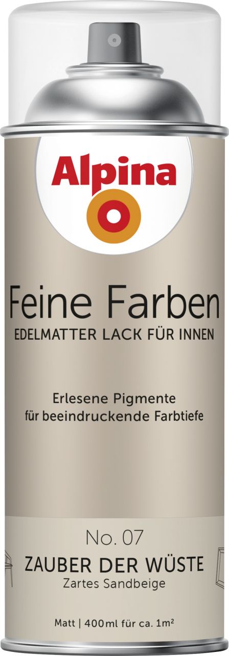 Alpina Feine Farben Sprühlack No. 07 Zauber der Wüste  sandbeige edelmatt 400 ml von Alpina