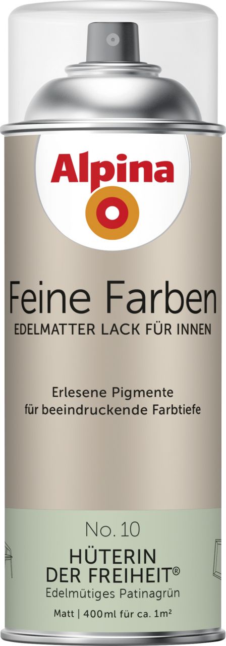 Alpina Feine Farben Sprühlack No. 10 Hüterin der Freiheit  patinagrün edelmatt 400 ml von Alpina