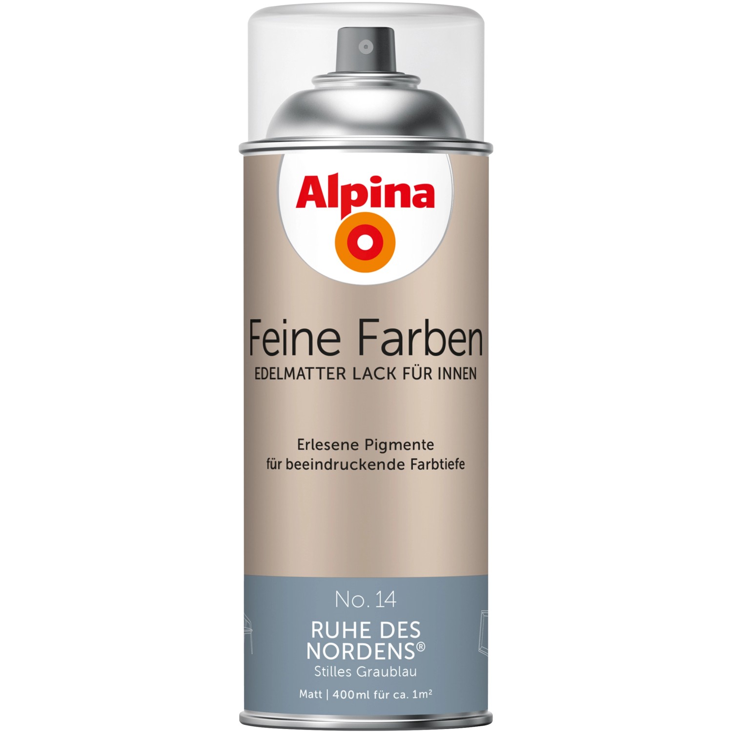 Alpina Feine Farben Sprühlack No. 14  Ruhe des Nordens® edelmatt 400 ml von Alpina