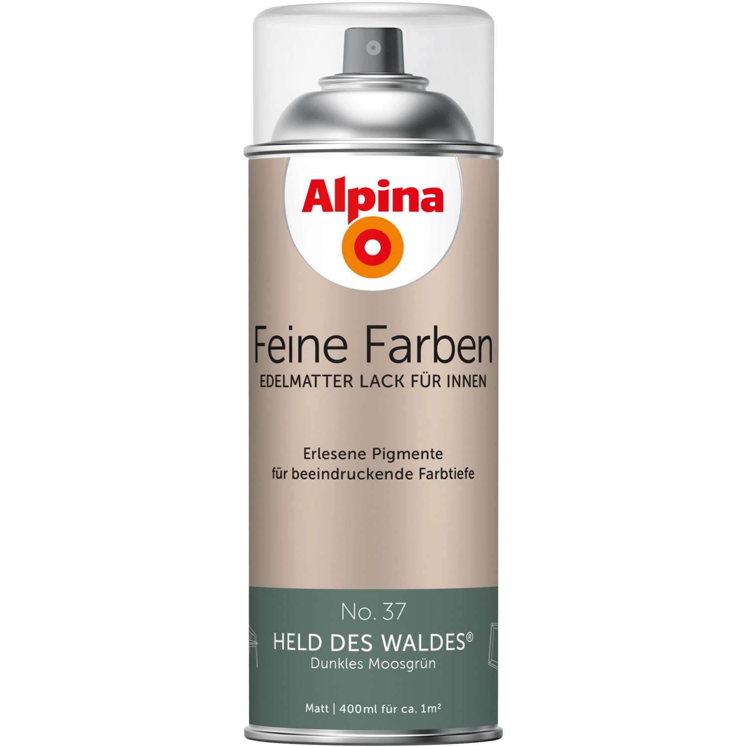 Alpina Feine Farben Sprühlack No. 37 Held des Waldes® edelmatt 400 ml von Alpina