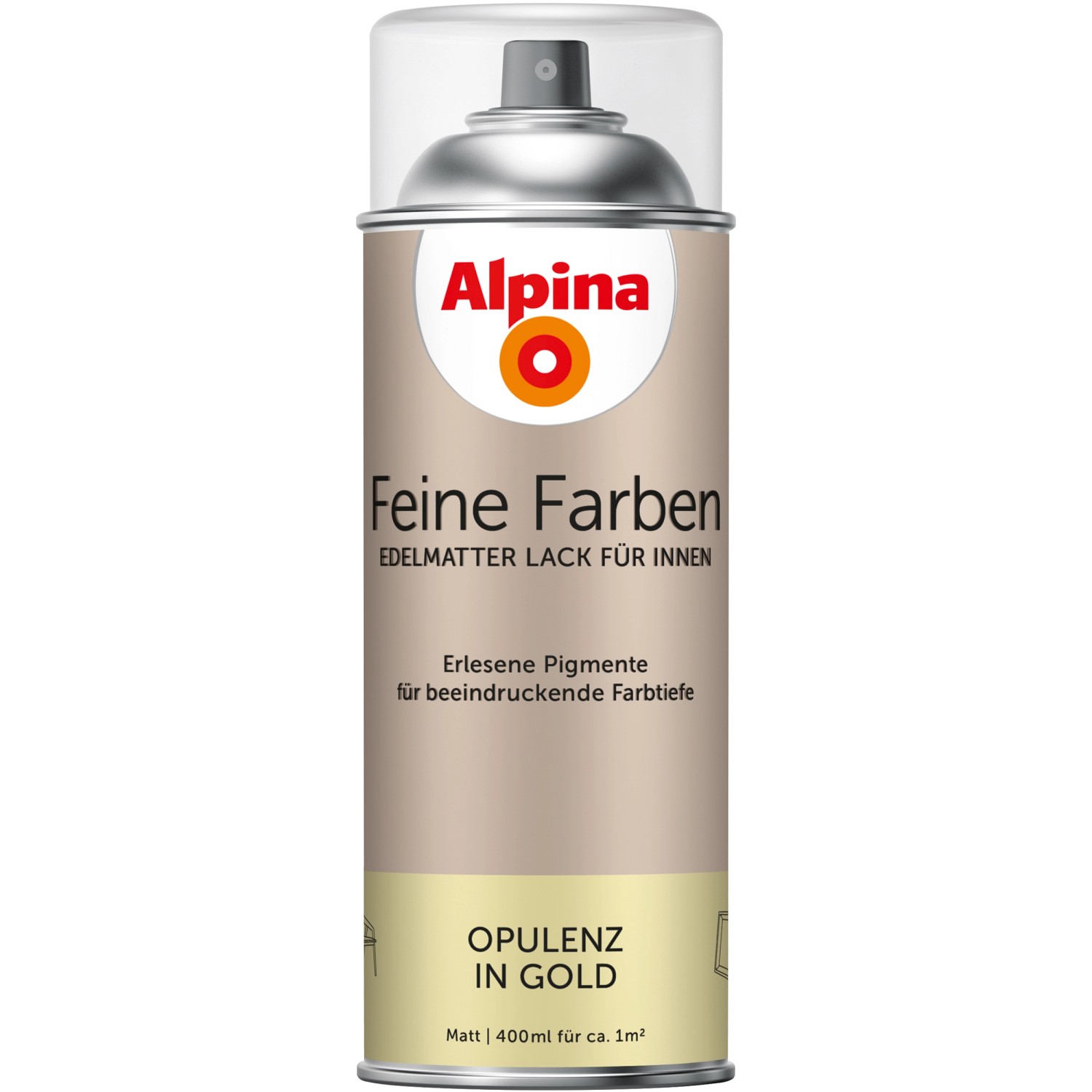 Alpina Feine Farben Sprühlack Opulenz in Gold 400 ml von Alpina