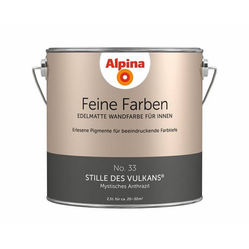 Alpina Feine Farben 'Stille des Vulkans' anthrazitgrau seidenmatt 2,5 l von Alpina