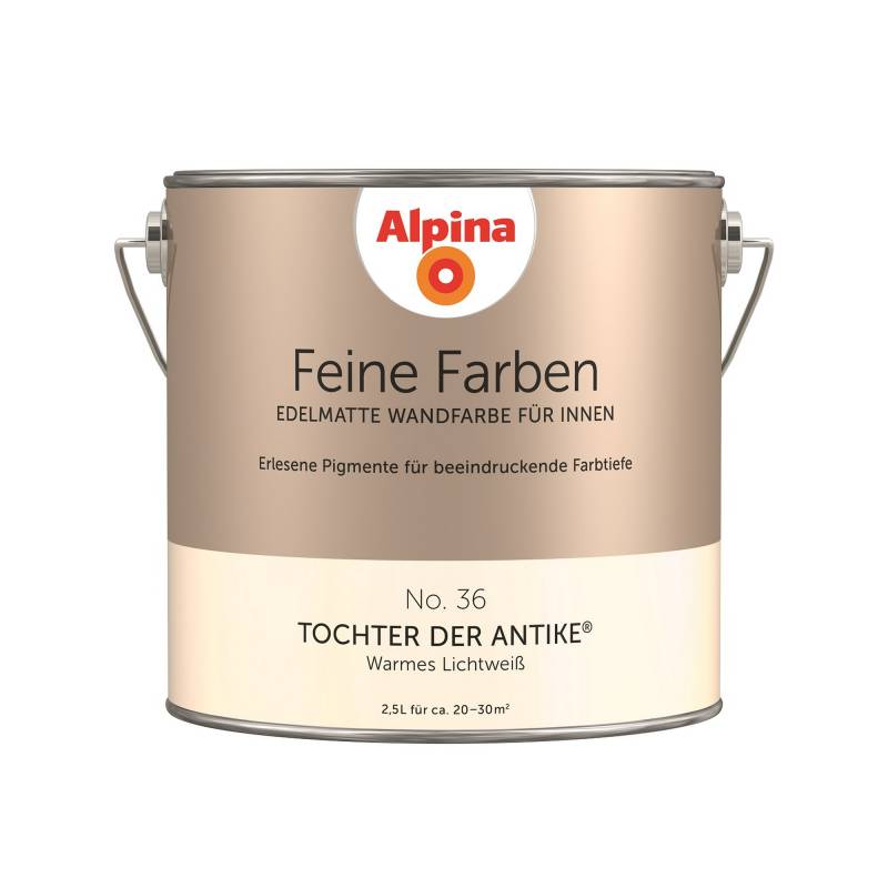 Alpina Feine Farben 'Tochter der Antike' weiß-beige seidenmatt 2,5 l von Alpina