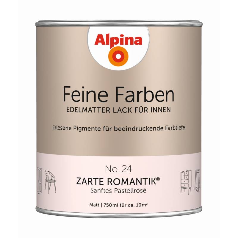 Alpina Feine Farben 'Zarte Romantik' pastellrosa matt 750 ml von Alpina
