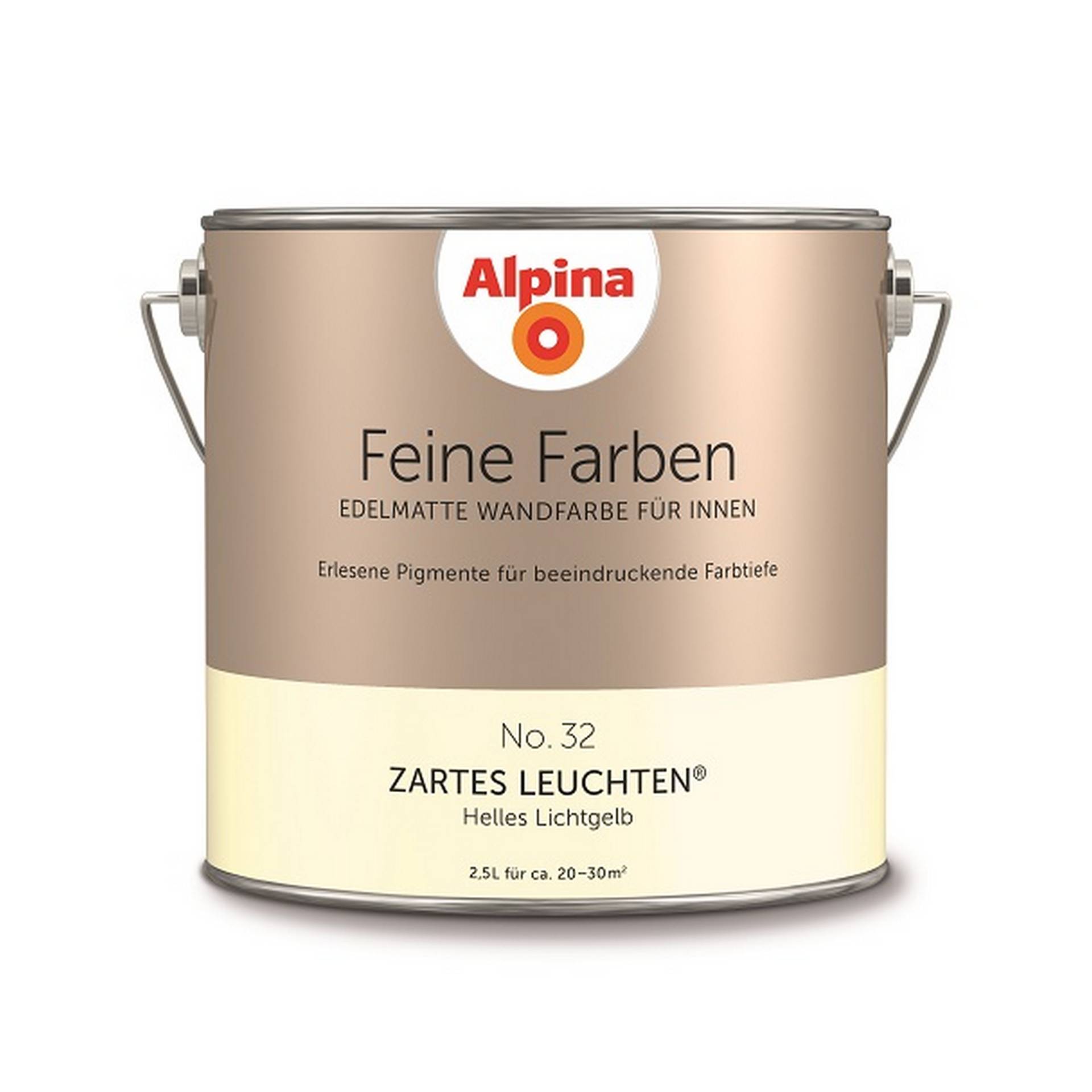 Alpina Feine Farben 'Zartes Leuchten' hellgelb matt 2,5 l von Alpina