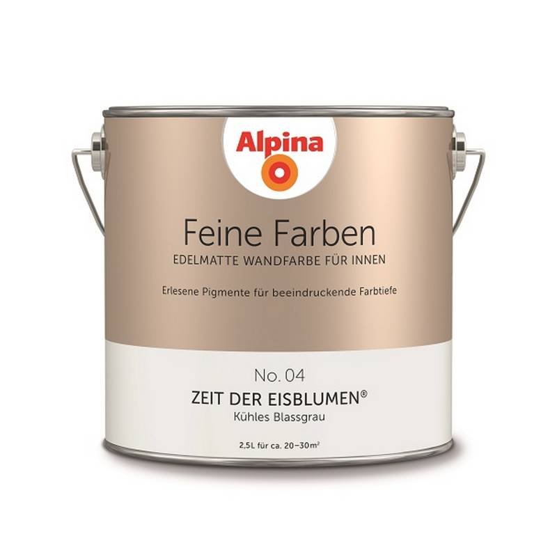 Alpina Feine Farben 'Zeit der Eisblumen' zartgrau matt 2,5 l von Alpina