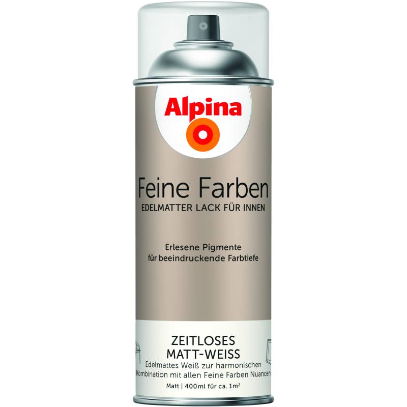 Alpina Feine Farben 'Zeitloses Matt-Weiß' matt 400 ml von Alpina